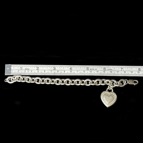 Judith Ripka Sterling Silver Bracelet with Heart Charm - Picture 7 of 10